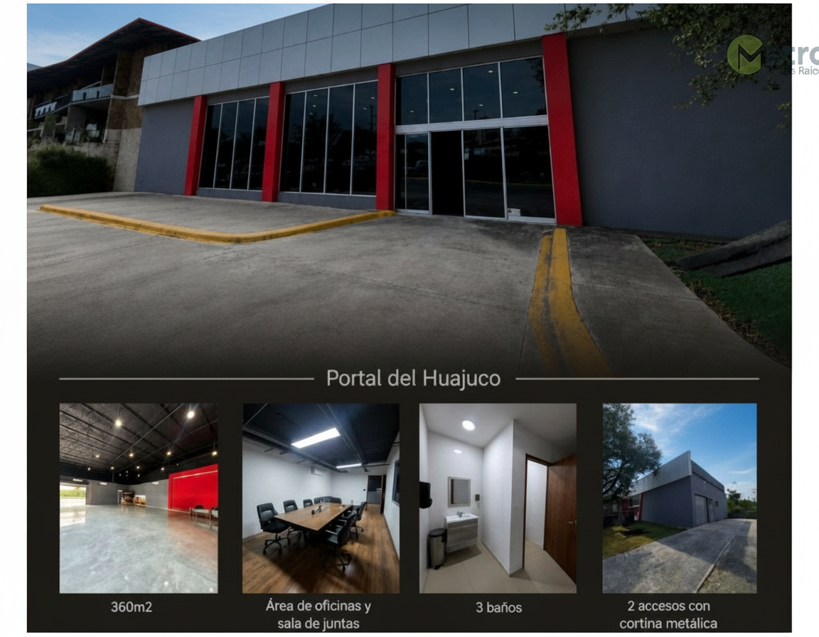 EXCELENTE LOCAL DE 360 M2 RENTA PORTAL DEL HUAJUCO $ 140 .000